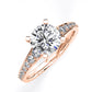 Holly Round Moissanite Engagement Ring rosegold