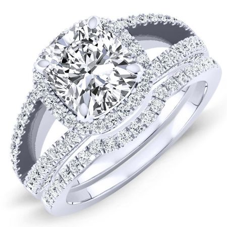 Honesty Cushion Diamond Bridal Set (Lab Grown Igi Cert) whitegold