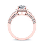 Honesty Cushion Moissanite Engagement Ring rosegold