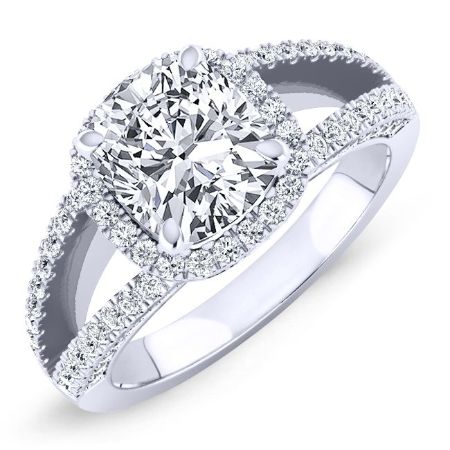 3.00 ct - Honesty - Cushion Moissanite Engagement Ring