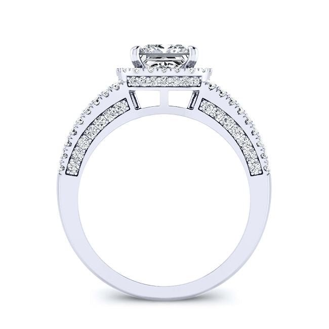 Honesty Diamond Matching Band Only (engagement Ring Not Included) For Ring With Princess Center whitegold