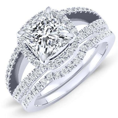 Honesty Princess Diamond Bridal Set (Lab Grown Igi Cert) whitegold