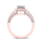 Honesty Princess Diamond Bridal Set (Lab Grown Igi Cert) rosegold