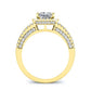 Honesty Princess Diamond Bridal Set (Lab Grown Igi Cert) yellowgold