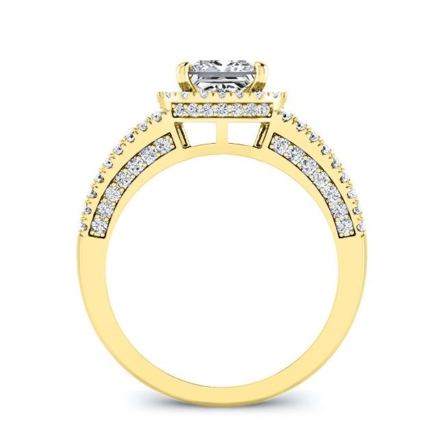 Honesty Princess Moissanite Bridal Set yellowgold