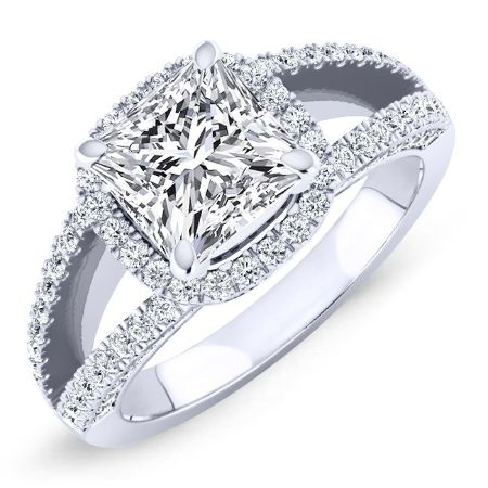 Honesty Princess Moissanite Bridal Set whitegold