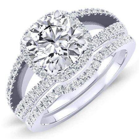 2.00 ct - Honesty - Round Moissanite Bridal Set