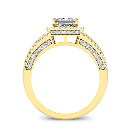 Honesty Round Moissanite Bridal Set yellowgold