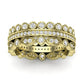 Honey Round Cut Diamond Eternity Band (Clarity Enhanced) yellowgold