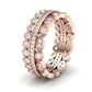 Honey Round Cut Diamond Eternity Band (Clarity Enhanced) rosegold