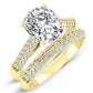 Iberis Cushion Moissanite Bridal Set yellowgold