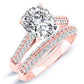 Iberis Cushion Moissanite Bridal Set rosegold