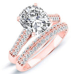 Iberis Cushion Moissanite Bridal Set rosegold