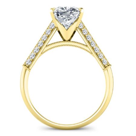 Iberis Cushion Moissanite Bridal Set yellowgold