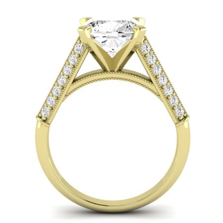 Iberis Diamond Matching Band Only (does Not Include Engagement Ring) For Ring With Cushion Center yellowgold