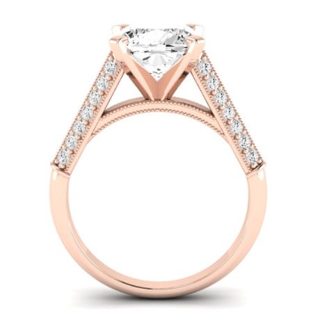 Iberis Diamond Matching Band Only (does Not Include Engagement Ring) For Ring With Cushion Center rosegold