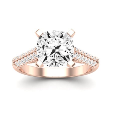 Iberis Diamond Matching Band Only (does Not Include Engagement Ring) For Ring With Cushion Center rosegold