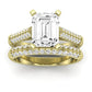 Iberis Diamond Matching Band Only (does Not Include Engagement Ring) For Ring With Emerald Center yellowgold