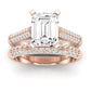 Iberis Diamond Matching Band Only (does Not Include Engagement Ring) For Ring With Emerald Center rosegold