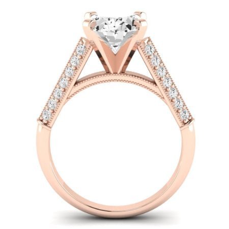 Iberis Diamond Matching Band Only (does Not Include Engagement Ring) For Ring With Oval Center rosegold