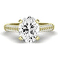 Iberis Diamond Matching Band Only (does Not Include Engagement Ring) For Ring With Oval Center yellowgold