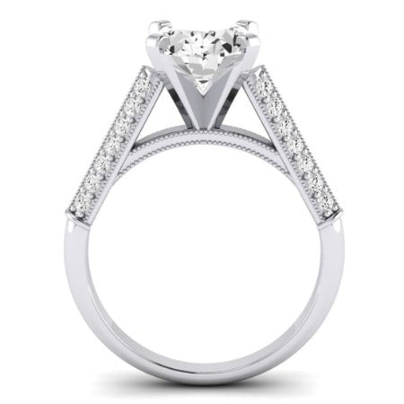 Iberis Diamond Matching Band Only (does Not Include Engagement Ring) For Ring With Oval Center whitegold