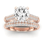 Iberis Diamond Matching Band Only (does Not Include Engagement Ring) For Ring With Round Center rosegold