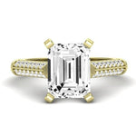 Iberis Emerald Moissanite Bridal Set yellowgold