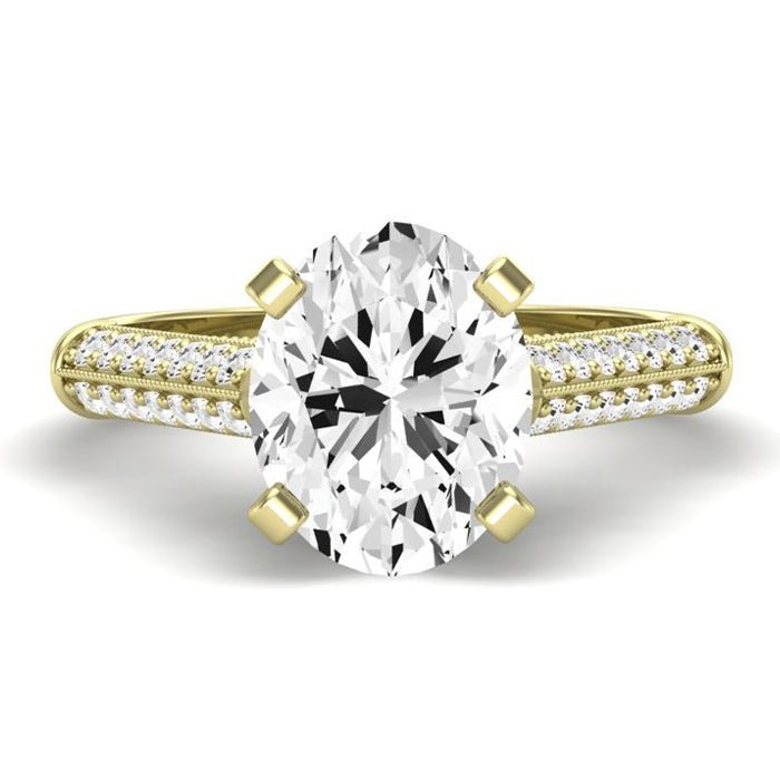 Iberis Oval Diamond Engagement Ring (Lab Grown Igi Cert) yellowgold