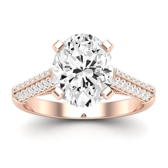 Iberis Oval Diamond Engagement Ring (Lab Grown Igi Cert) rosegold