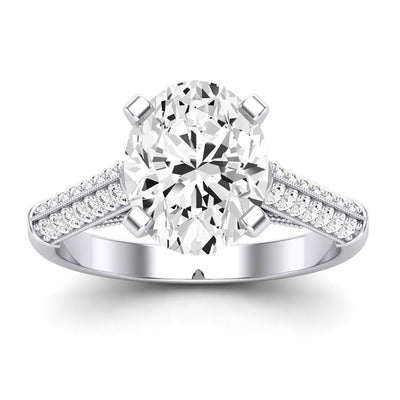 Iberis Oval Diamond Engagement Ring (Lab Grown Igi Cert) whitegold