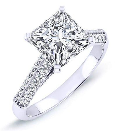2.00 ct - Iberis - GIA Natural Princess Diamond Engagement Ring