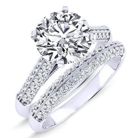 1.00 ct - Iberis - GIA Natural Round Diamond Bridal Set