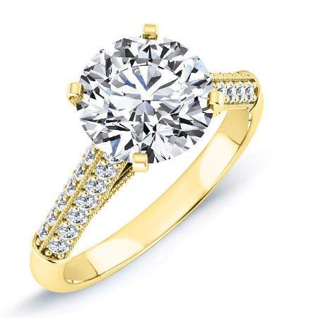 Iberis Round Diamond Engagement Ring (Lab Grown Igi Cert) yellowgold