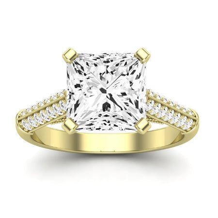 Iberis Diamond Matching Band Only (does Not Include Engagement Ring) For Ring With Princess Center yellowgold