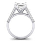 Iberis Diamond Matching Band Only (does Not Include Engagement Ring) For Ring With Princess Center whitegold