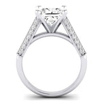 Iberis Diamond Matching Band Only (does Not Include Engagement Ring) For Ring With Princess Center whitegold