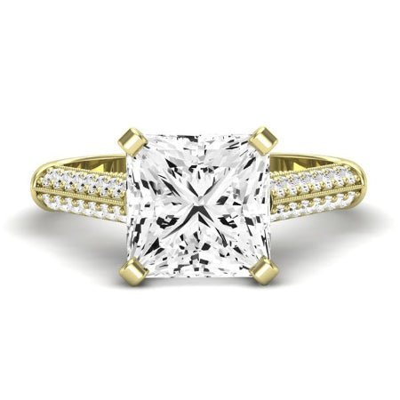 Iberis Diamond Matching Band Only (does Not Include Engagement Ring) For Ring With Princess Center yellowgold