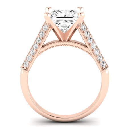 Iberis Diamond Matching Band Only (does Not Include Engagement Ring) For Ring With Princess Center rosegold