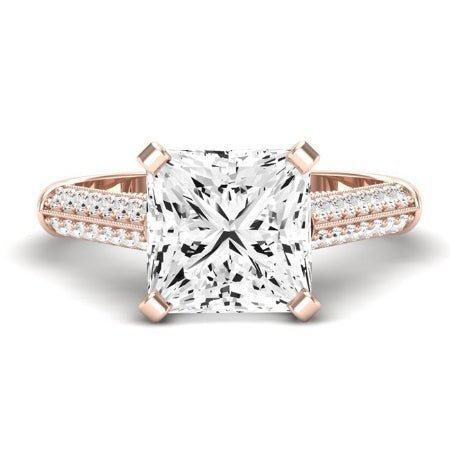 Iberis Diamond Matching Band Only (does Not Include Engagement Ring) For Ring With Princess Center rosegold