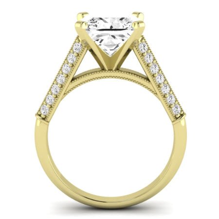 Iberis Diamond Matching Band Only (does Not Include Engagement Ring) For Ring With Princess Center yellowgold