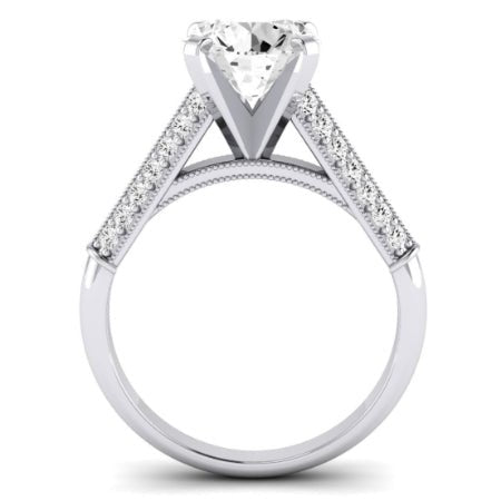 Iberis Diamond Matching Band Only (does Not Include Engagement Ring) For Ring With Round Center whitegold