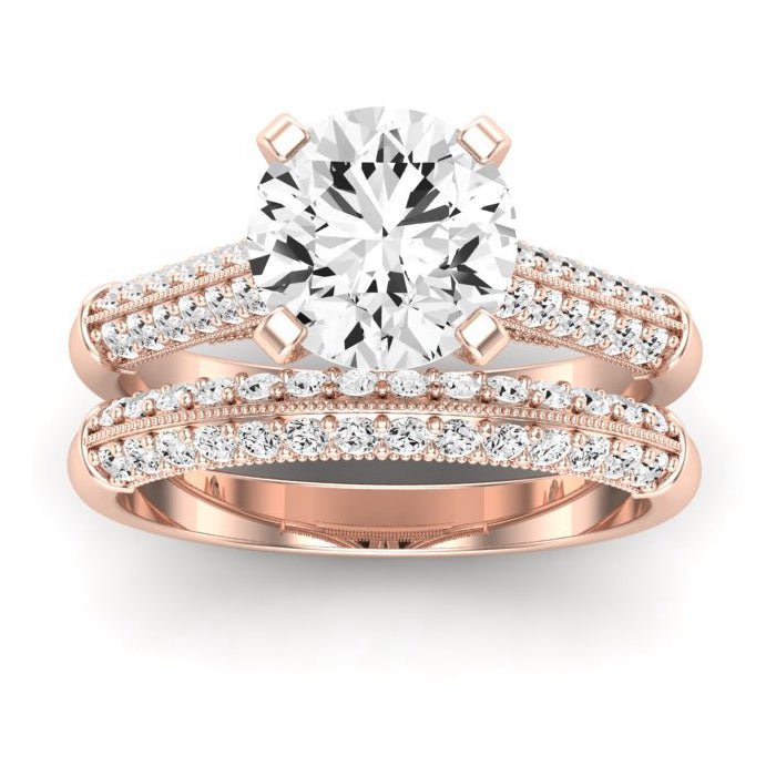 Iberis Diamond Matching Band Only (does Not Include Engagement Ring) For Ring With Round Center rosegold