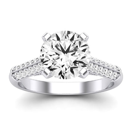 Iberis Diamond Matching Band Only (does Not Include Engagement Ring) For Ring With Round Center whitegold