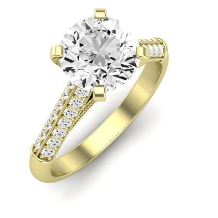 Iberis Diamond Matching Band Only (does Not Include Engagement Ring) For Ring With Round Center yellowgold