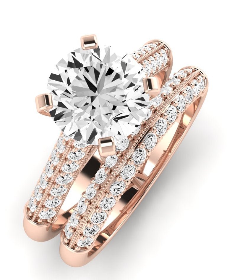 Iberis Diamond Matching Band Only (does Not Include Engagement Ring) For Ring With Round Center rosegold