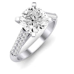 Iberis Moissanite Matching Band Only (does Not Include Engagement Ring) For Ring With Cushion Center whitegold
