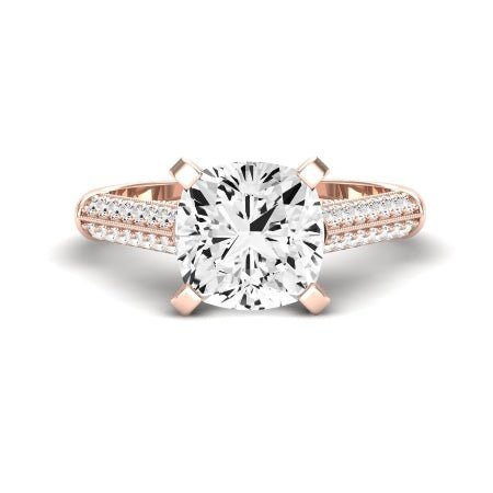Iberis Moissanite Matching Band Only (does Not Include Engagement Ring) For Ring With Cushion Center rosegold