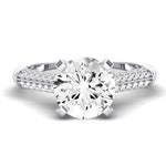 Iberis Moissanite Matching Band Only (does Not Include Engagement Ring) For Ring With Round Center whitegold