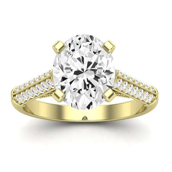Iberis Oval Diamond Engagement Ring (Lab Grown Igi Cert) yellowgold